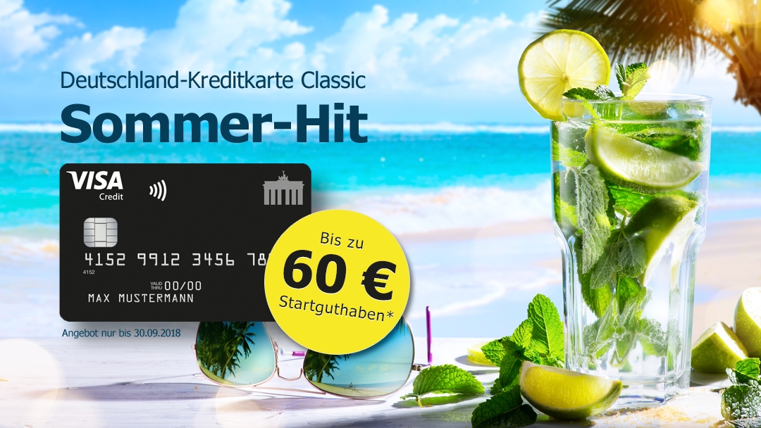 Deutschland-Kreditkarte Classic: jetzt mit bis zu 60?Startguthaben für Neukunden*