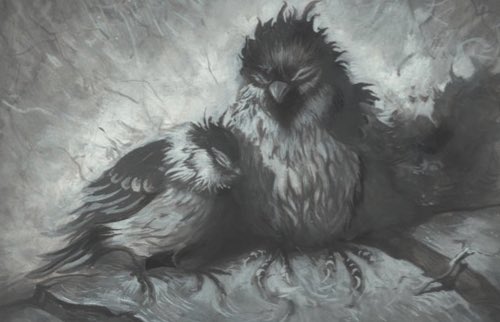 Spatzen, Illustration von Man Tao