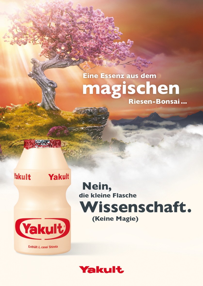 Die Kampagne?Wissenschaft, keine Magie?lüftet mit einemWerbespot das Geheimnis von Yakult. (Bildquel
