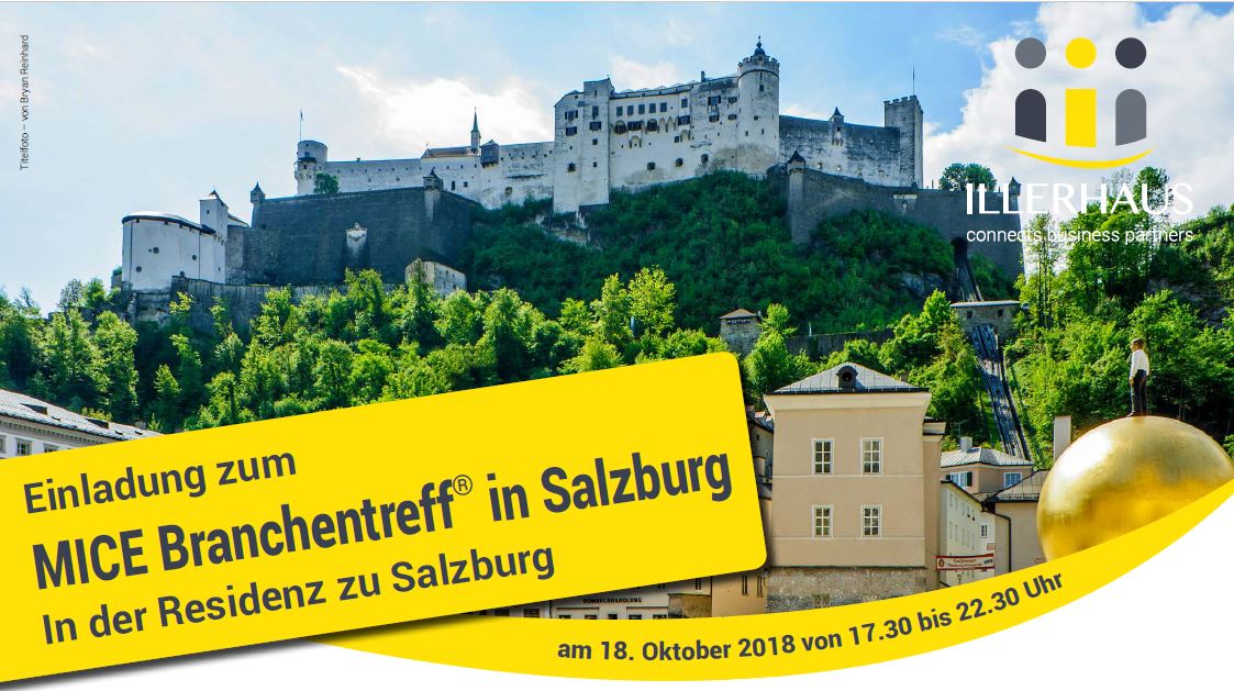 Einladung zum MICE Branchentreff Salzburg - 18. Oktober 2018 (Bildquelle: Bryan Reinhard)