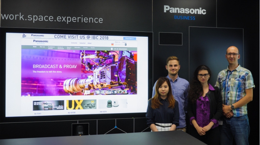 Margarita Zoussevitch, Field Marketing Manager bei Panasonic Broadcast& ProAV, mit Team (Bildque