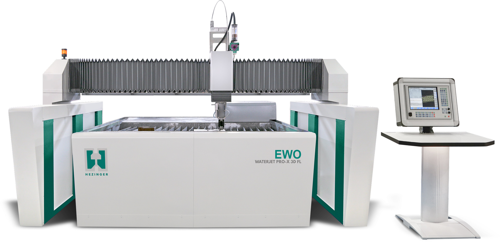 Die Wasserstrahlschneidmaschine WaterLine Baureihe EWO von Hezinger Maschinen GmbH. (Bildquelle: @He Die Wasserstrahlschneidmaschine WaterLine Baureihe EWO von Hezinger Maschinen GmbH. (Bildquelle: @He