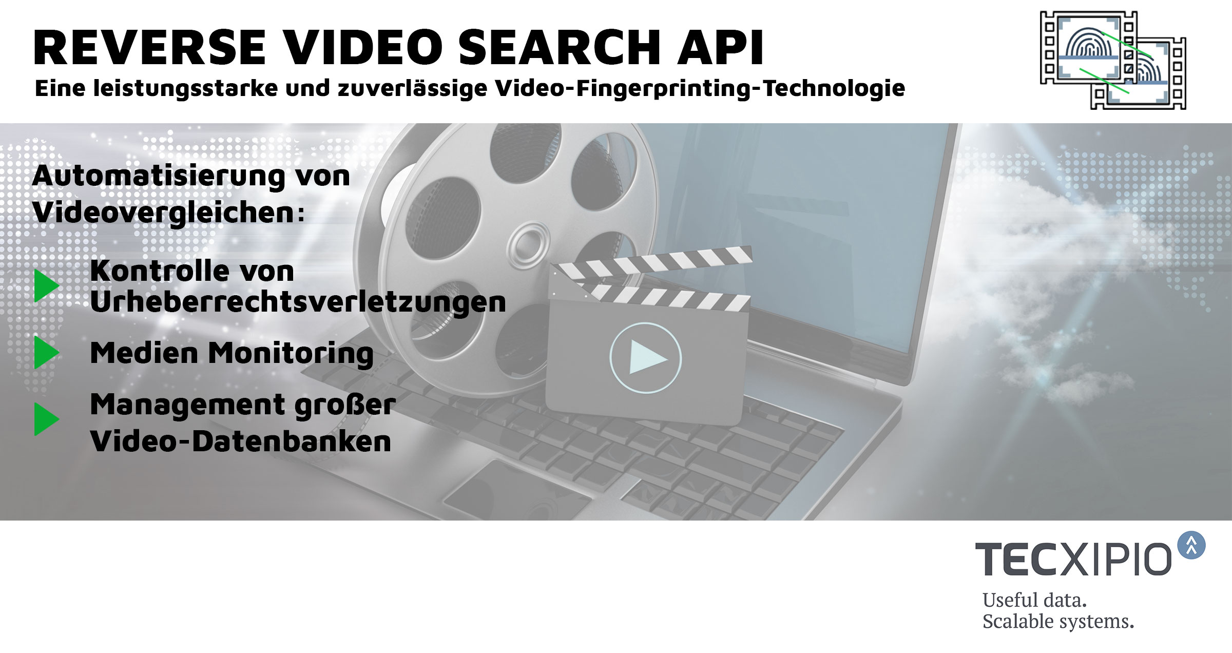 Automatisierte Video-Rückwärtssuchen mit der Reverse Video Search API von TECXIPIO Automatisierte Video-Rückwärtssuchen mit der Reverse Video Search API von TECXIPIO