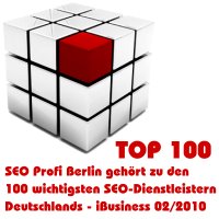 SEO Profi Berlin freut sich über die Aufnahme in die TOP 100 der deutschen Suchmaschinenoptimierer SEO Profi Berlin freut sich über die Aufnahme in die TOP 100 der deutschen Suchmaschinenoptimierer