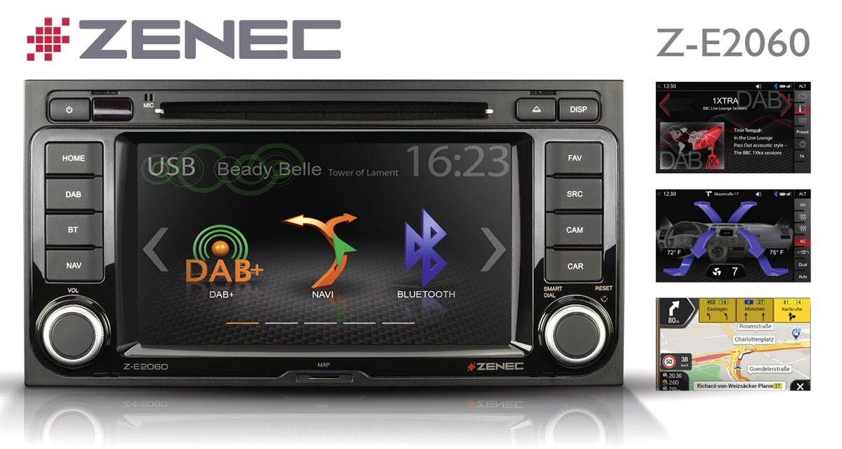 ZENEC Z-E2060: Infotainer und Navi für VW T5 ZENEC Z-E2060: Infotainer und Navi für VW T5