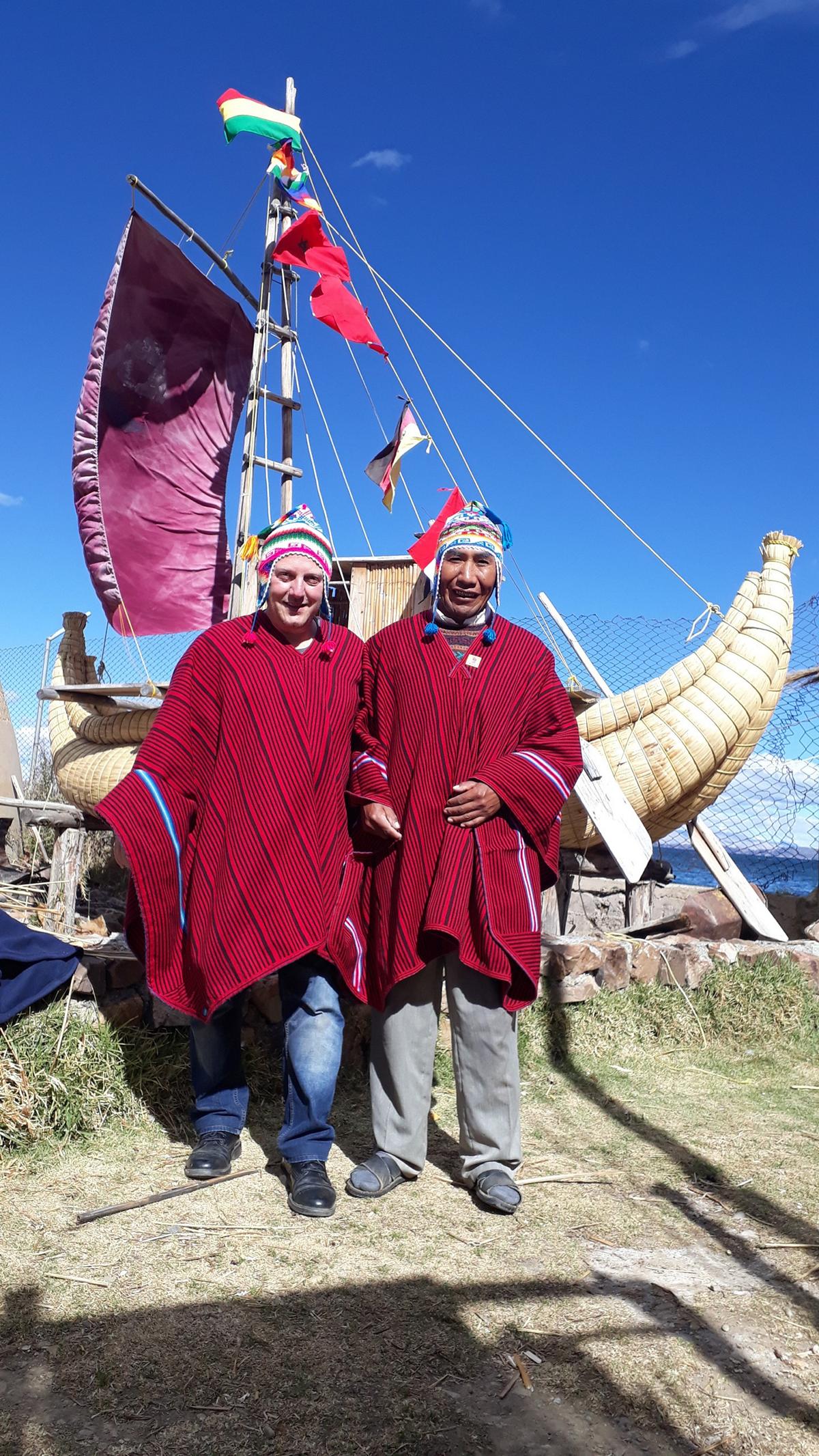 Dominique Görlitz mit einem Aymara-Indianer