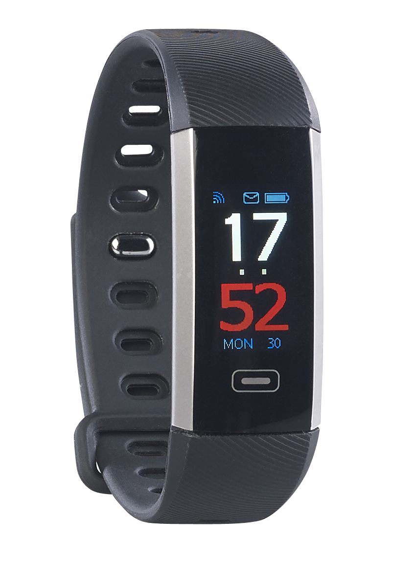 Fitness-Armband FBT-62.BD mit Farbdisplay, Blutdruck-Anzeige, Bluetooth, IP67