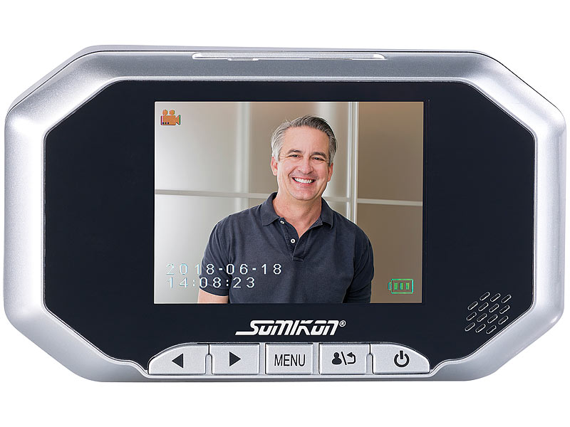 Digitale Türspion-Kamera VTK-200 mit 8,9-cm-Display, PIR, Aufnahme, Nachtsicht Digitale Türspion-Kamera VTK-200 mit 8,9-cm-Display, PIR, Aufnahme, Nachtsicht