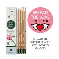 Spread The Love Stifte von Sprout mit Liebesbotschaft