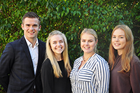 v.l.n.r.: Fabian Arndt, Stella Manzek, Charlott Karoline Zube, Fenja Schleumer