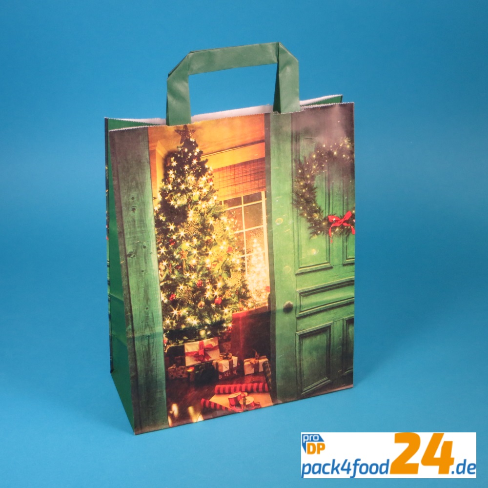Papiertragetaschen mit Weihnachtsmotiv Papiertragetaschen mit Weihnachtsmotiv