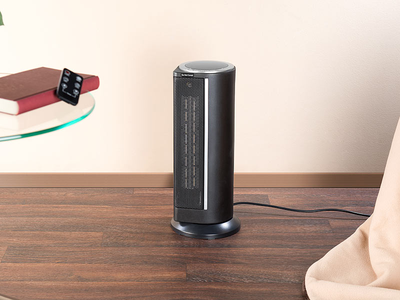 Carlo Milano Digitaler Keramik-Heizlüfter LV-450, Oszillation, bis 2.000 Watt, www.pearl.de