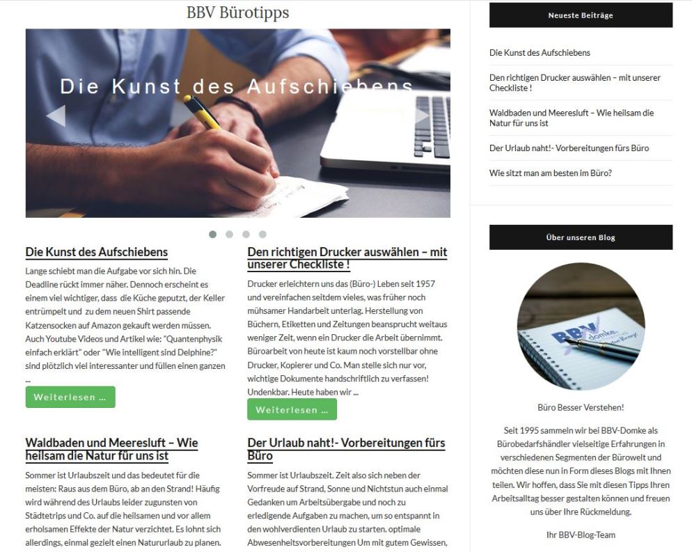 Der Trend geht in Richtung optimale Büro-Organisation. Die Bürotipps von BBV-Domke helfen dabei. Der Trend geht in Richtung optimale Büro-Organisation. Die Bürotipps von BBV-Domke helfen dabei.