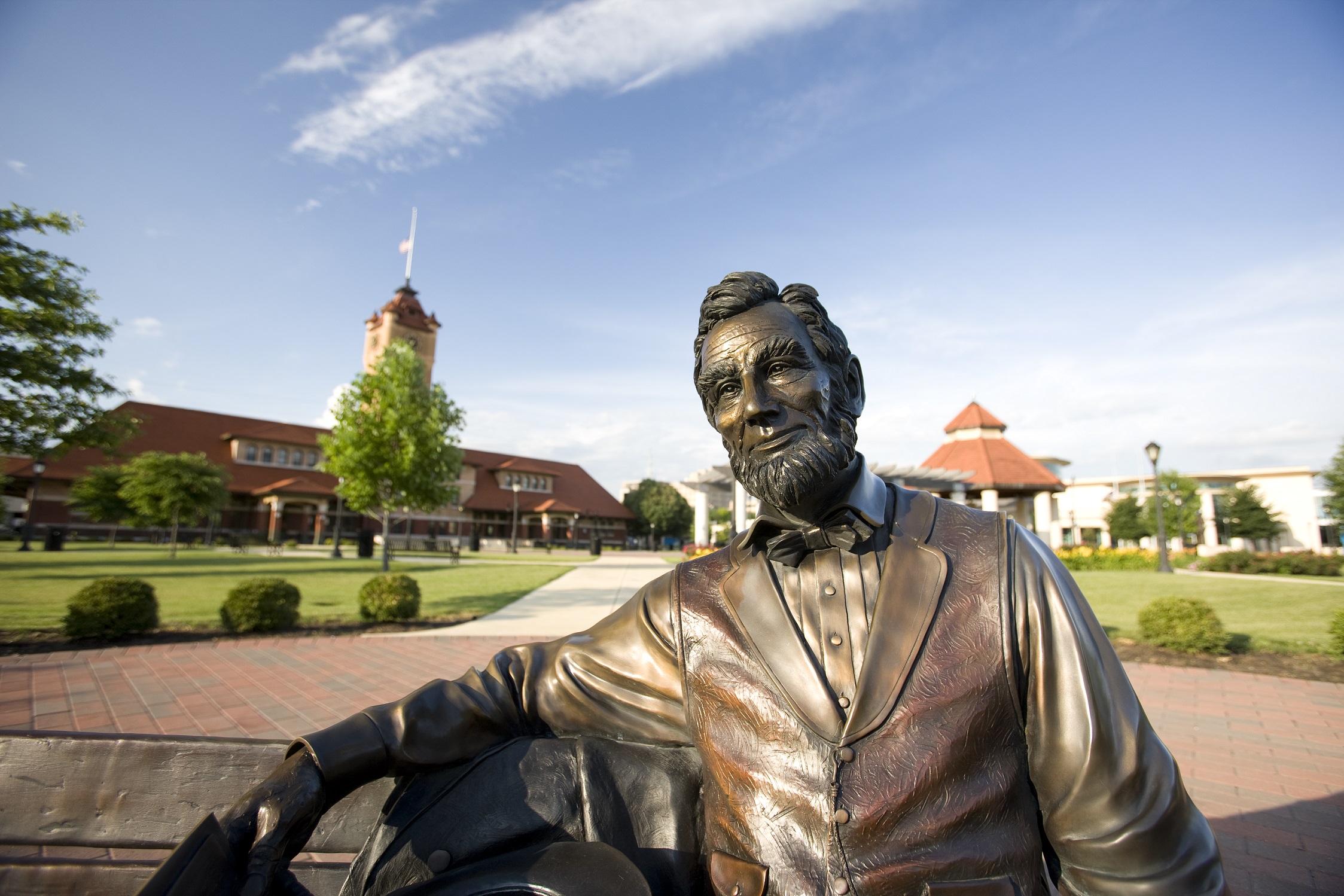 Abraham Lincoln ist in Springfield, der Hauptstadt von Illinois, allgegenwärtig.
