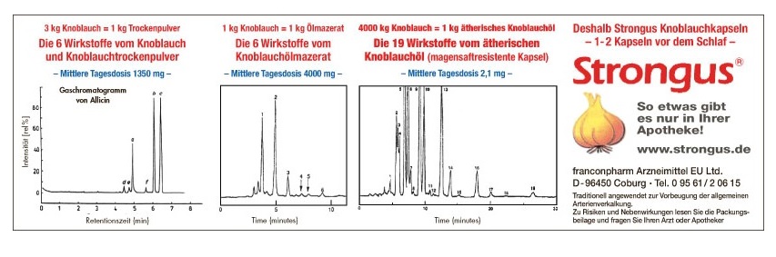 Knoblauchwirkstoffe gemessen mit HPLC