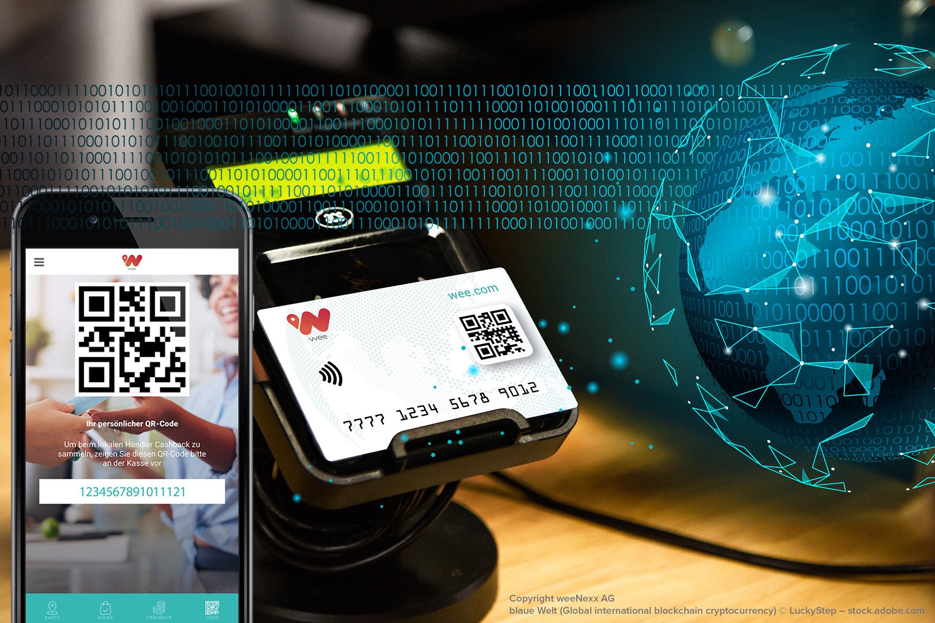 Von der weeCardüber die weeApp zur Mobile Wallet.?wee?- powered by Blockchain! Von der weeCardüber die weeApp zur Mobile Wallet.?wee?- powered by Blockchain!