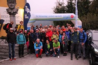 Start der 24-Stunden-Wanderung beim riverresort Donauschlinge (riverresort Donauschlinge)