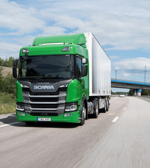 Der Gas-betriebene Scania G 410. Bild: Scania
