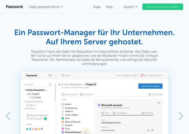 Passwork Webseite Passwork Webseite