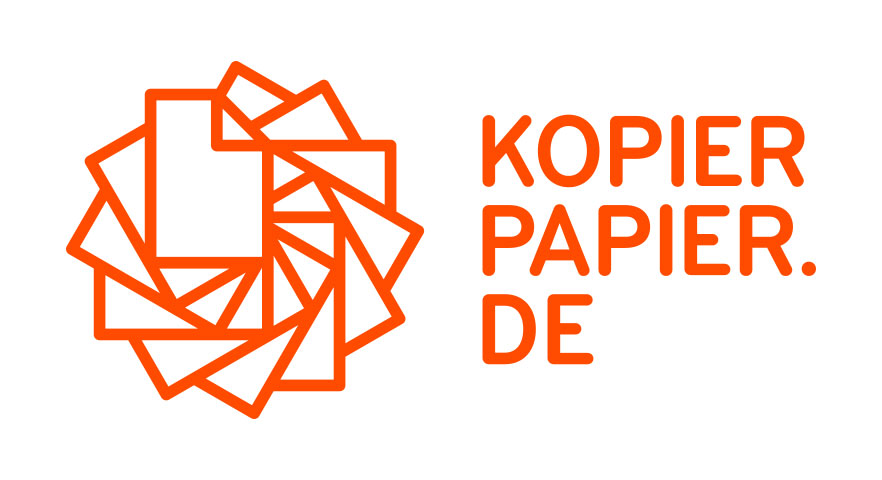 Das Logo von Kopierpapier.de mit Rosette Das Logo von Kopierpapier.de mit Rosette