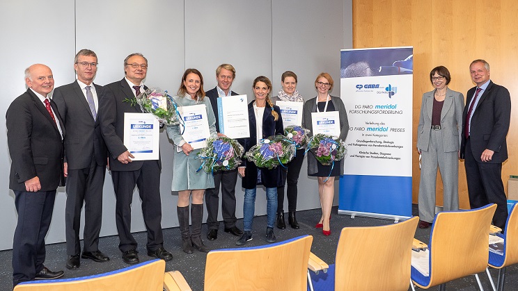 Die Preisträger der DG PARO meridol®Forschungsförderung und des DG PARO meridol®Preises 2018 (Bildqu Die Preisträger der DG PARO meridol®Forschungsförderung und des DG PARO meridol®Preises 2018 (Bildqu