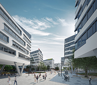 Zukunftsweisend: Der Austria Campus ist als Stadt in der Stadt konzipiert. Foto: SIGNA