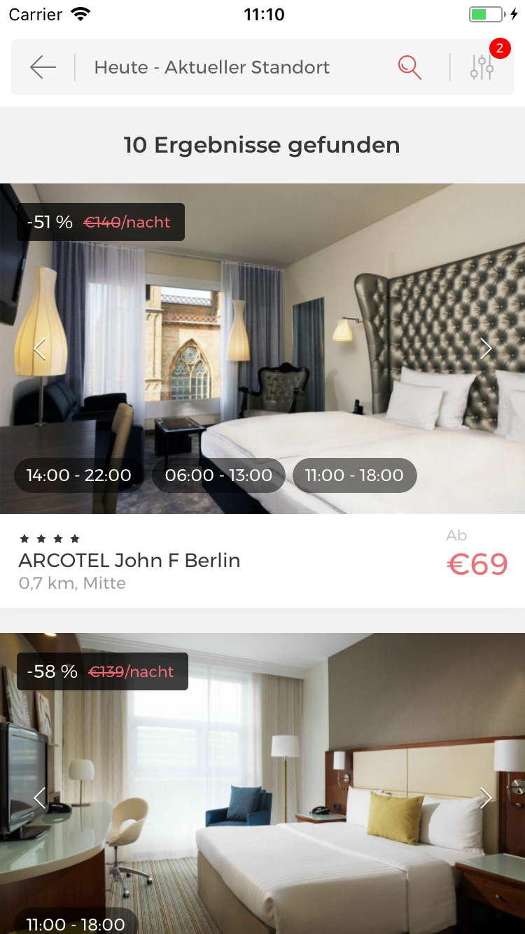 Neues App-Erlebnis bei Dayuse.com