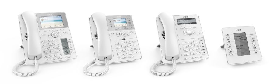 Die neuen weißen IP-Telefone von Snom sind echte Design-Statements.