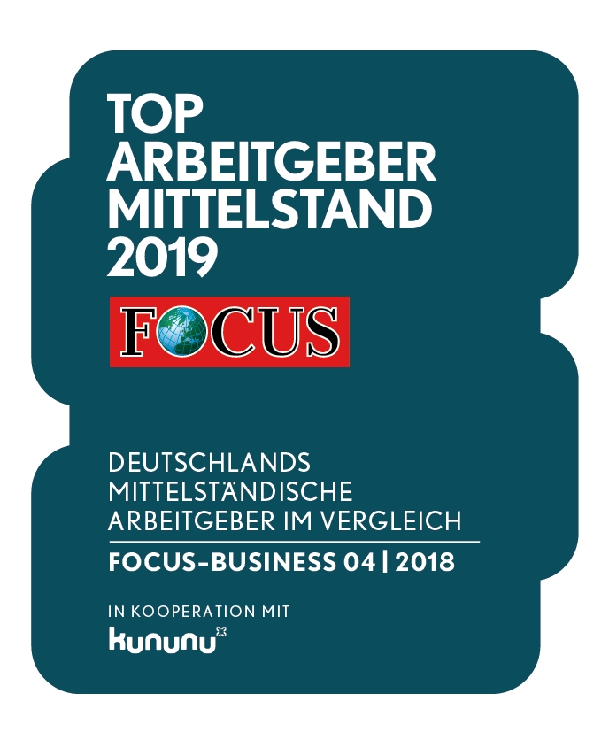 Focus-Business zeichnet mayato zum Top Arbeitgeber Mittelstand 2019 aus (Bildquelle: mayato GmbH)