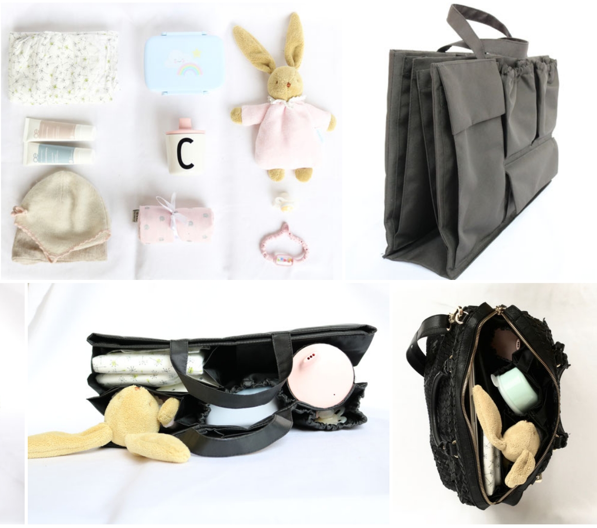 lilibell Wickeltasche gepackt und in der eigenen Handtasche lilibell Wickeltasche gepackt und in der eigenen Handtasche