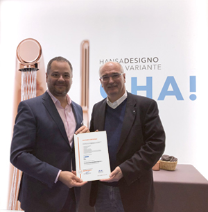 HANSA erneut zum Sieger des mi-Leistungsspiegels ausgezeichnet. Foto: Hansa Armaturen GmbH HANSA erneut zum Sieger des mi-Leistungsspiegels ausgezeichnet. Foto: Hansa Armaturen GmbH