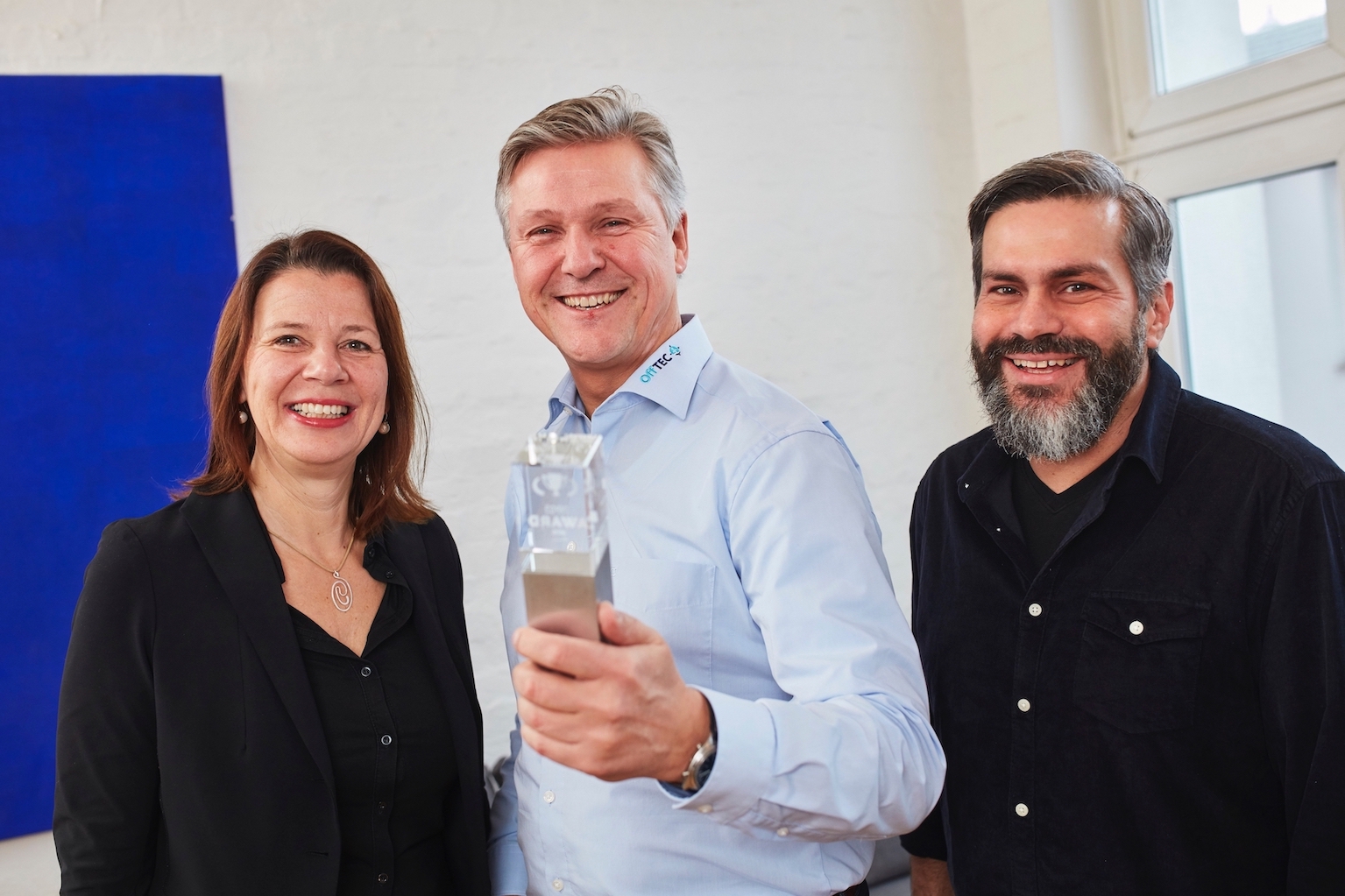 Kirsten Voss, Wiechmann Voss GmbH; Klaus Loesmann, GF OffTEC GmbH; Alex Hitzler, GF visionbites GmbH