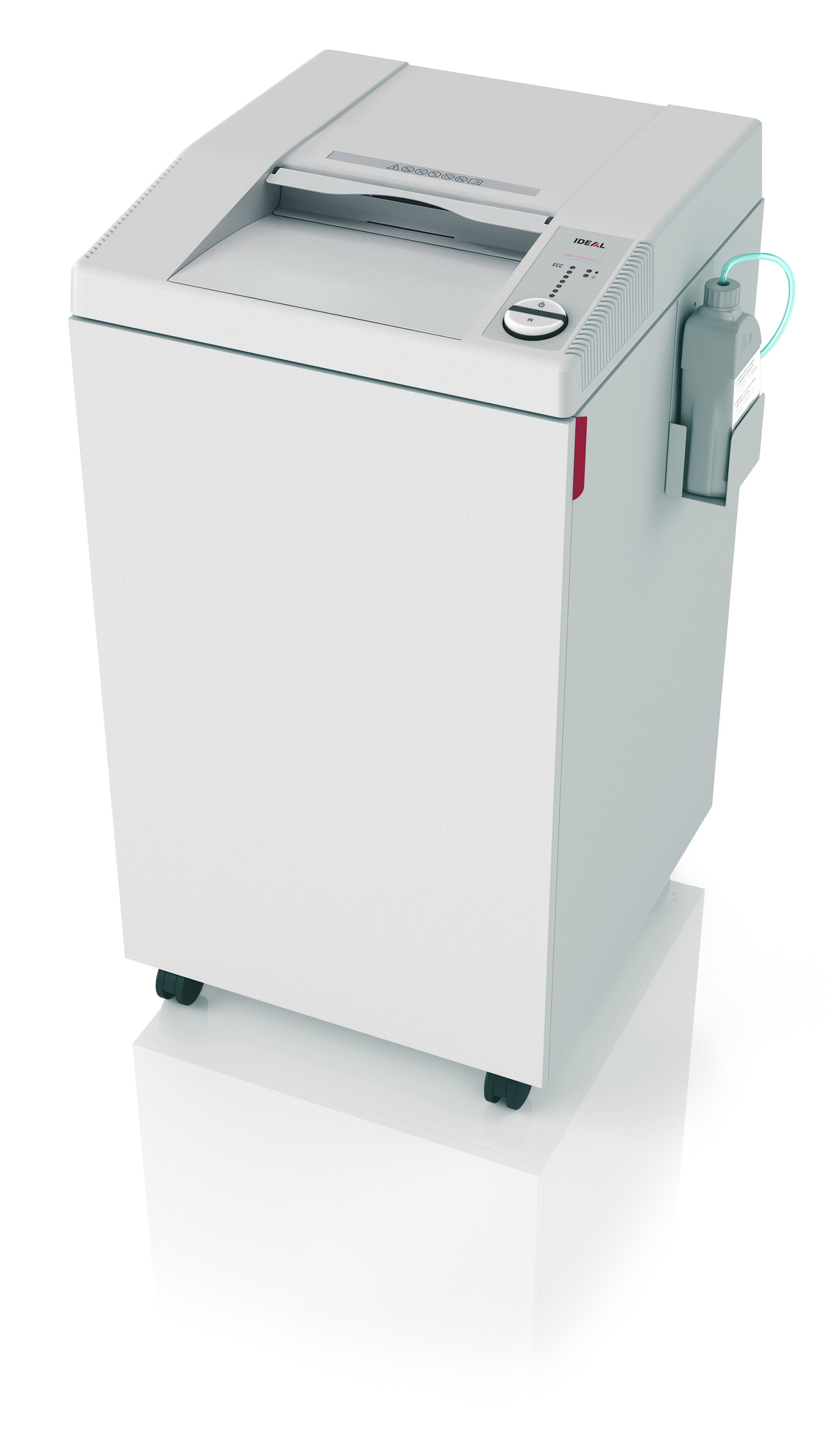 Bis zu 2.500 CDS/DVDs, Smartcards, Blu-Rays können mit dem IDEAL 0103 SCD sicher geshreddert werden. Bis zu 2.500 CDS/DVDs, Smartcards, Blu-Rays können mit dem IDEAL 0103 SCD sicher geshreddert werden.