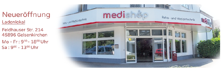 Medishop GmbH - Showroom - Feldhauser Str. 214 in 45896 Gelsenkirchen Medishop GmbH - Showroom - Feldhauser Str. 214 in 45896 Gelsenkirchen