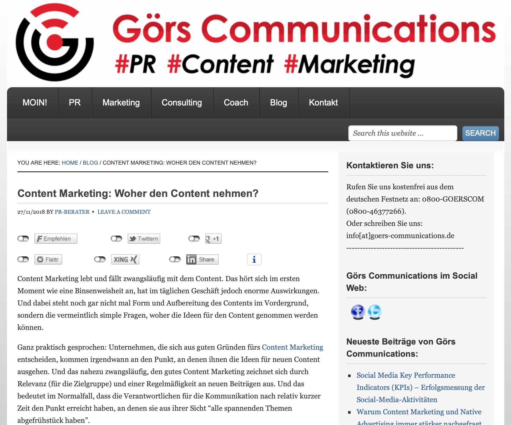Görs Communications Blog: Content Marketing - Woher den Content nehmen? Görs Communications Blog: Content Marketing - Woher den Content nehmen?