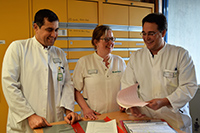 v.re.: Dr. Christian Glöckner, Eva-Maria Zitzmann und Stanislav Fezev. (Foto: Bernhard Krebs)