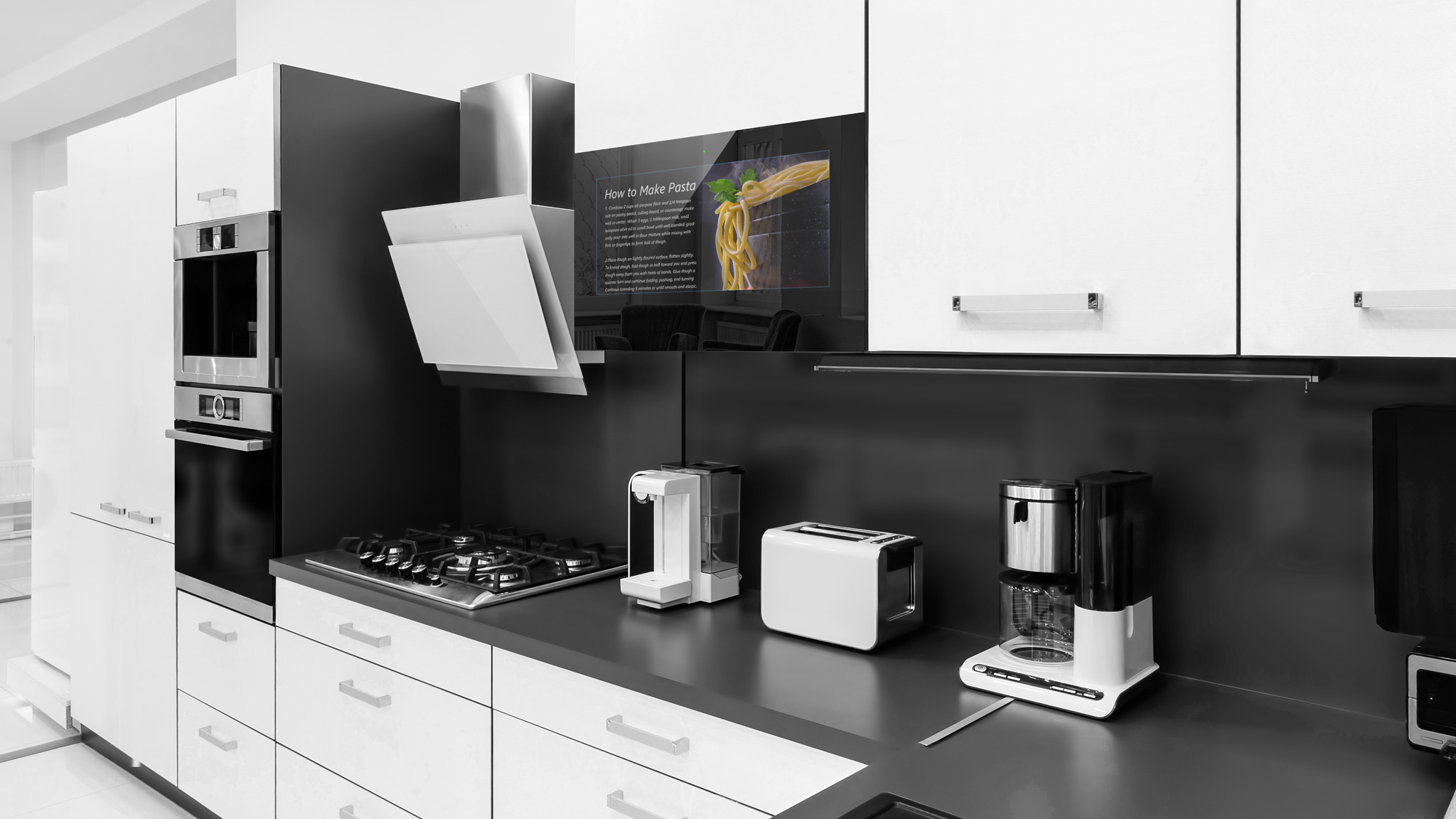 Mit innovativer Digitaltechnik wird die Küchenschranktür zum Küchen Smart