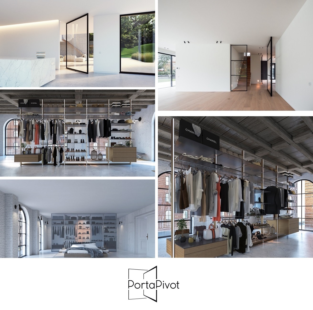 PORTAPIVOT : 360 Grad schwenkbare Türen von PortaPivot und Dress Wall PORTAPIVOT : 360 Grad schwenkbare Türen von PortaPivot und Dress Wall