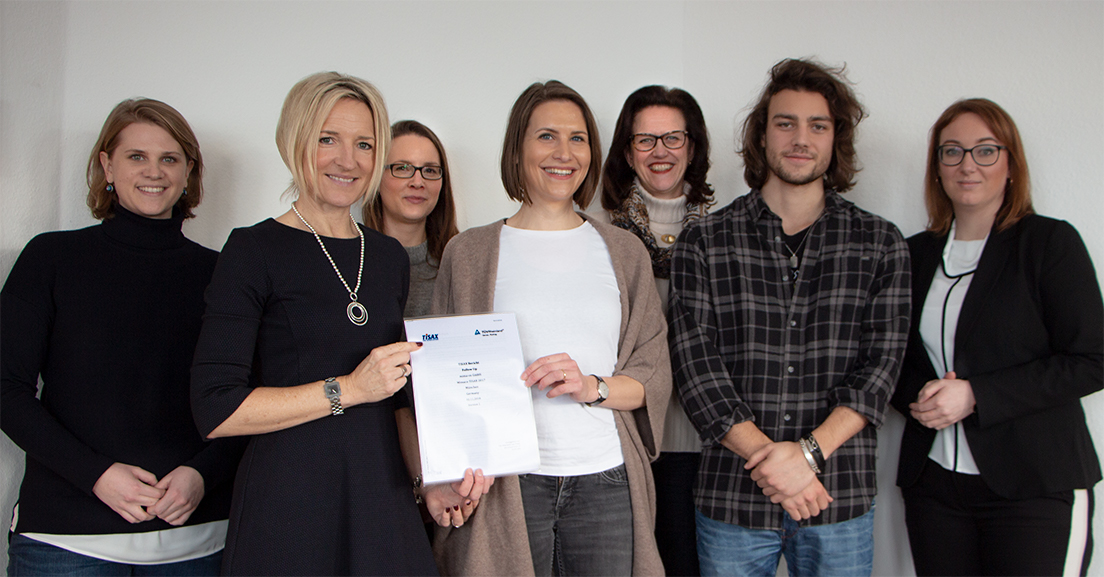 Die mima-co GmbH, hier mit einem Teil des Teams, ist nach TISAX zertifiziert. Die mima-co GmbH, hier mit einem Teil des Teams, ist nach TISAX zertifiziert.