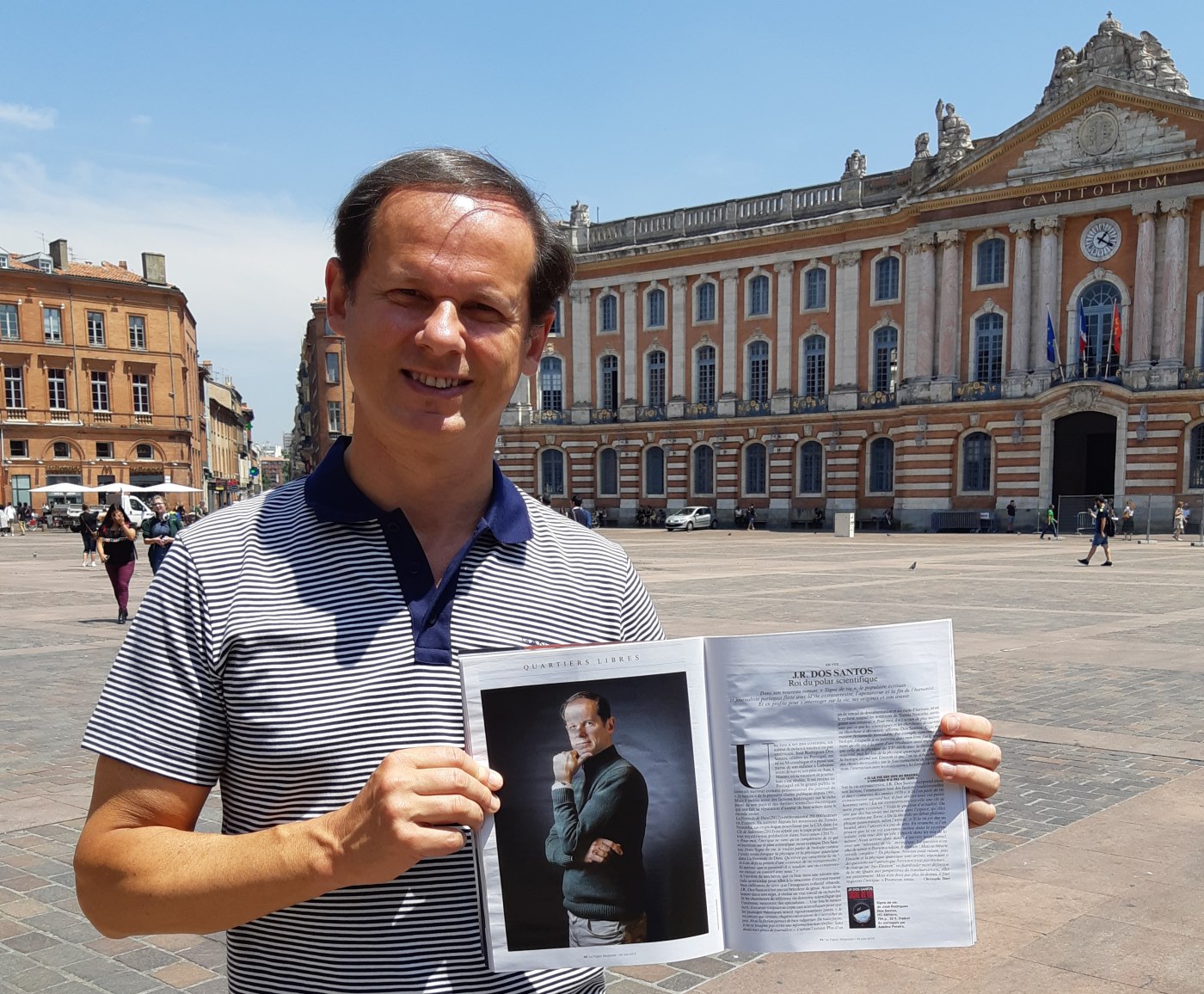 "Le Figaro" bezeichnet J.R. Dos Santos als"König des fundiert recherchierten Thriller