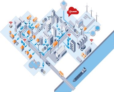 Die LoRaWAN-Technologie vernetzt die kommunale Infrastruktur. Quelle Minol/ZENNER Die LoRaWAN-Technologie vernetzt die kommunale Infrastruktur. Quelle Minol/ZENNER