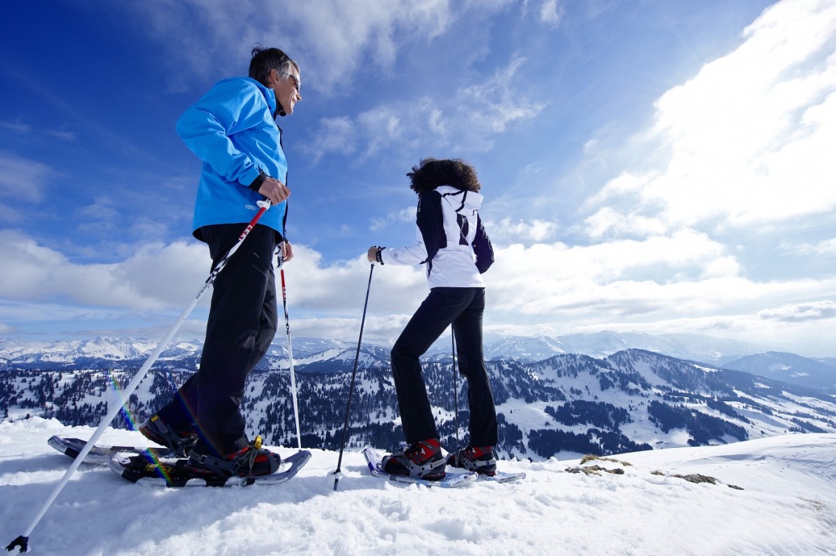 Schneeschuhwandern bei Oberstaufen Schneeschuhwandern bei Oberstaufen