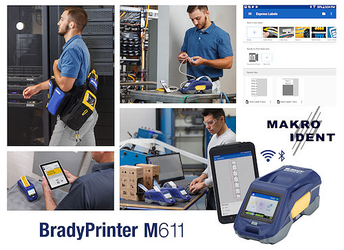 brady, m611, mobiler drucker, tragbarer etikettendrucker, mobil, tragbar, etiketten, drucker, etiket