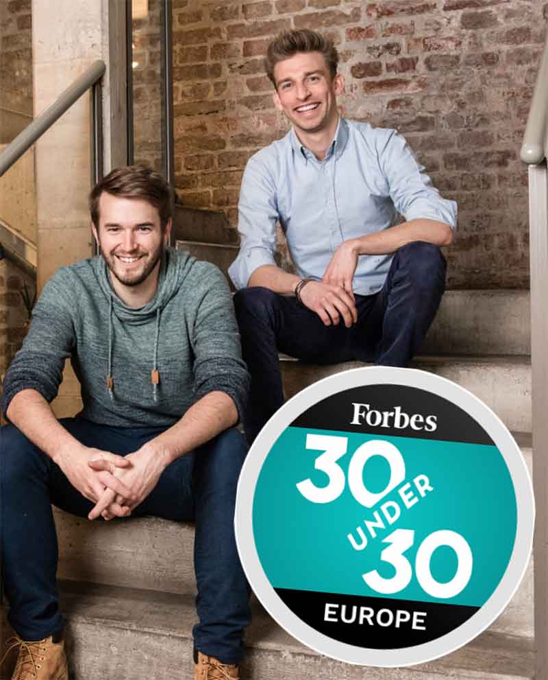Kilian Kaminski und Peter Windischhofer, Forbes 30 unter 30 Kilian Kaminski und Peter Windischhofer, Forbes 30 unter 30