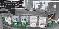 Virtueller Showroom, der die Funktionalität der Verpackungsmaschinen und Schweißtechnologie da Virtueller Showroom, der die Funktionalität der Verpackungsmaschinen und Schweißtechnologie da