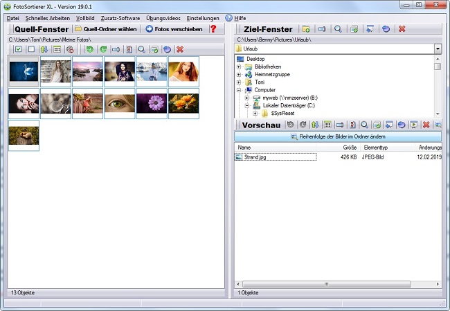 Screenshot zu Doppelte Bilder finden