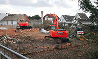 Abrissarbeiten in der Wilhelmstraße Abrissarbeiten in der Wilhelmstraße