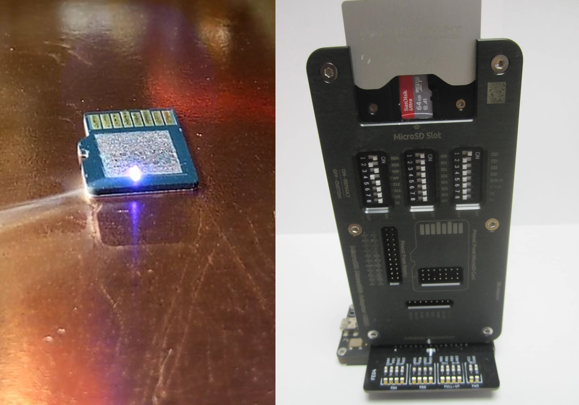 Datenrettung Micro SD - Lackentfernung und Ausleseadapter