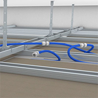 Deckenheizung: Anschluss mit Steckverbindungen