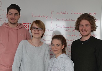 (v.li.): Max Haider, Clarissa Prestel, Johanna Sandtner und Frederik Terré. Foto: Franz Motzko (v.li.): Max Haider, Clarissa Prestel, Johanna Sandtner und Frederik Terré. Foto: Franz Motzko